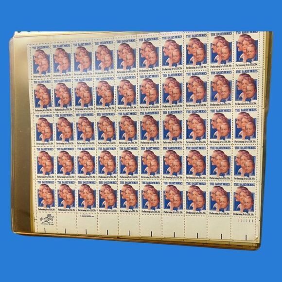 MNH The Barrymore's Performing Arts Sheet of 50 20c Stamps Scott #2012 - Picture 2 of 2